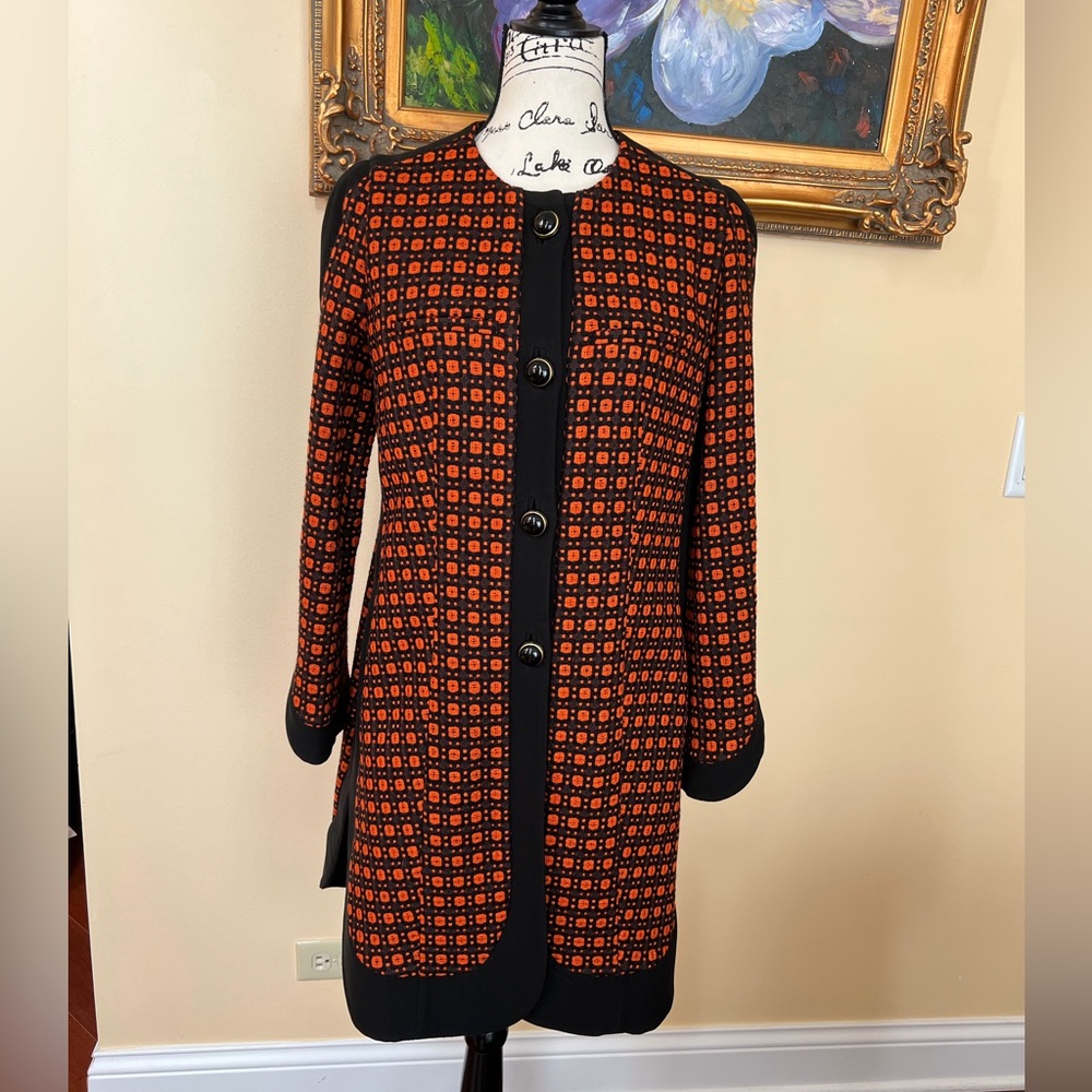 MARNI Black and Orange COAT SZ 44